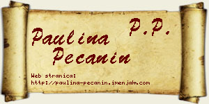 Paulina Pečanin vizit kartica
